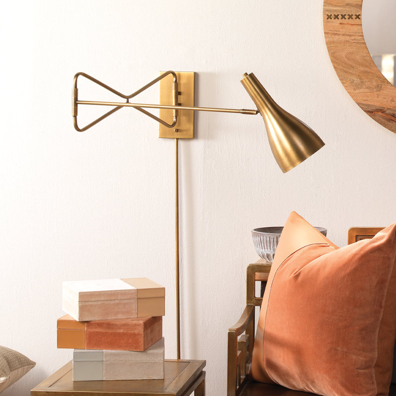 Lenz 1 - Light Swing Arm, Antique Brass
