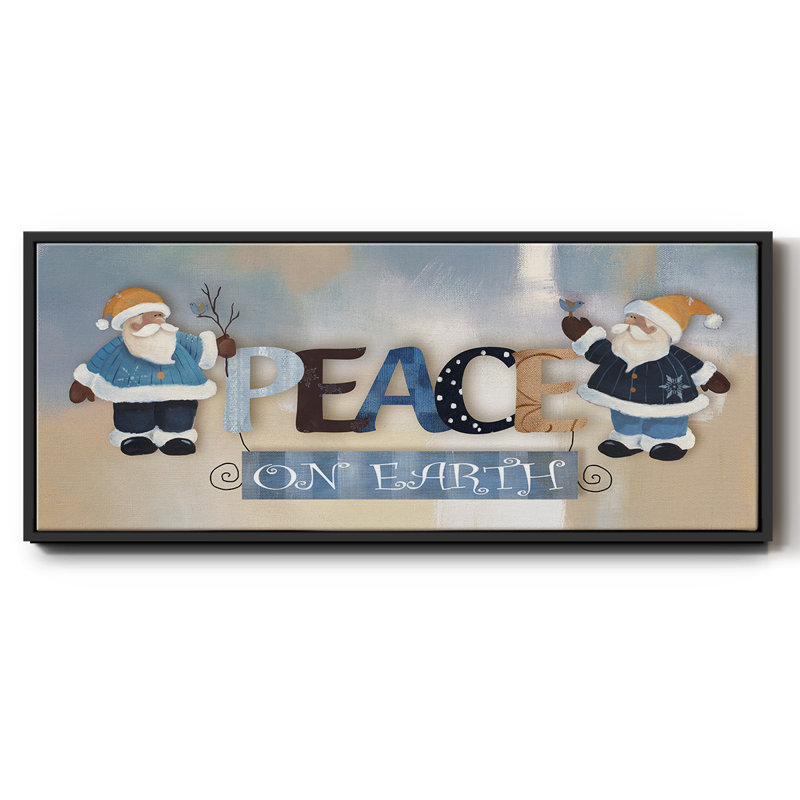 Santa Peace- Framed Canvas, 24" H x 60" W