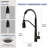  Commercial Dual-Function Pull Down Kitchen Faucet with High Arc Spring Spout-114551117