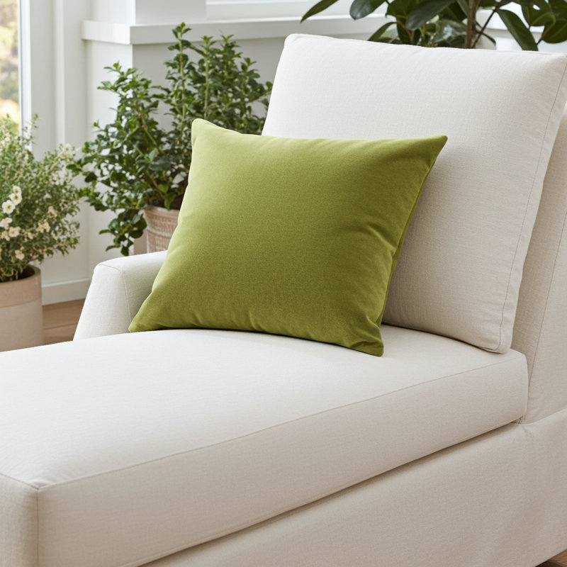 Pistachio Love Pillow Cover & Insert, Polyester, 16" H x 16" W, Square