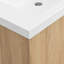 Meuble-lavabo moderne Angela avec comptoir intégré en composite blanc