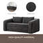 Canapé-lit escamotable pliable 71 po 2-en-1 avec accoudoirs et coussins de dossier, canapé-lit convertible en chenille désossé, avec matelas, lit de repos, canapé-lit, salon, chambre d'amis, dortoir-453794251