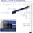 Patio Awnings 13' X 8'. & Water-, Manual Operated Crank, Aluminum Frame, Dark Blue For Various Surfaces 8' Retractable Yard Awning - Blue. Water- Fabric. Crank. Frame. Deck, Balcony Compatible.