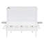 Grand lit escamotable avec ports USB et tablettes latérales amovibles, lit mural peu encombrant, blanc-129753172