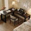 + Bureau en bois massif en forme de L noir-109691571-109691567