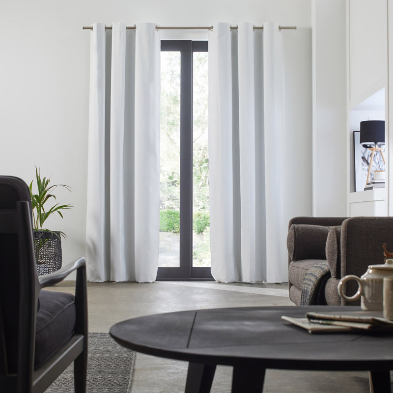 Blackout Single Curtain Panel, 135 W x 350 D cm, White