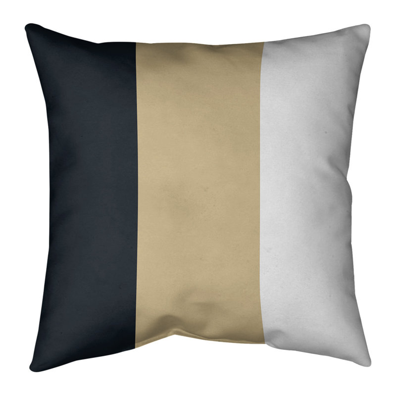 Coussin décoratif , 14 po x 14 po, Doré, Simili daim