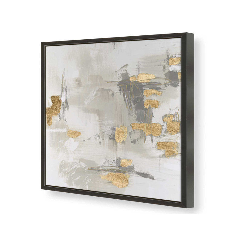 «Taupe Shimmer II» par June Erica Vess, reproduction d'art, H 30 po x l 30 po, Noir