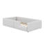 Lit plateforme tapissier simple avec garde-corps et station de charge