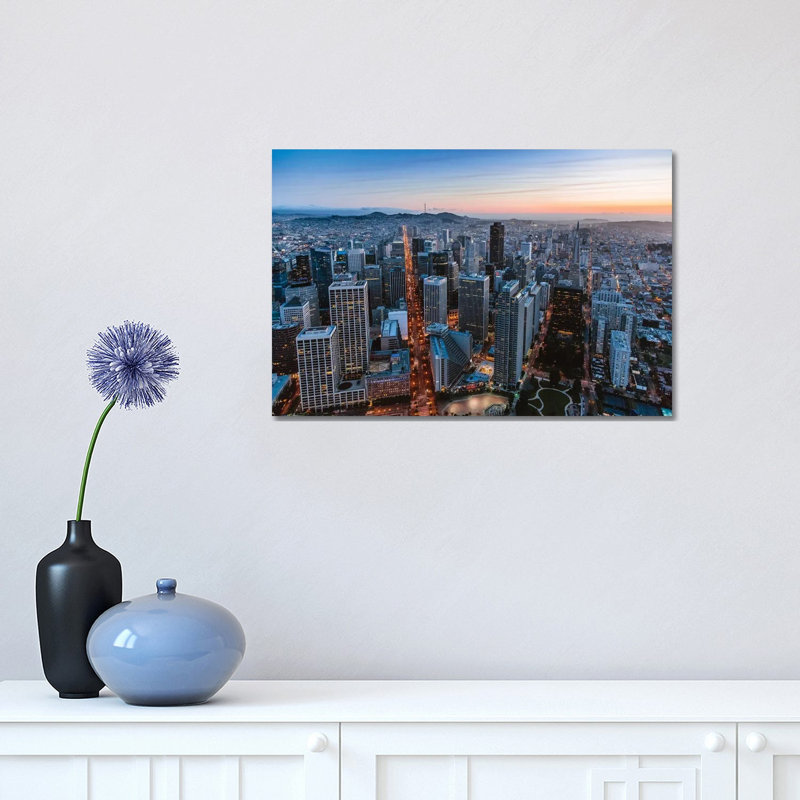 Dusk In San Francisco by Matteo Colombo - Wrapped Canvas Print, 30.48 cm H x 45.72 cm W