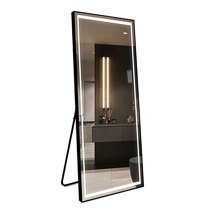 Body Length Standing Mirror, Stainless Steel