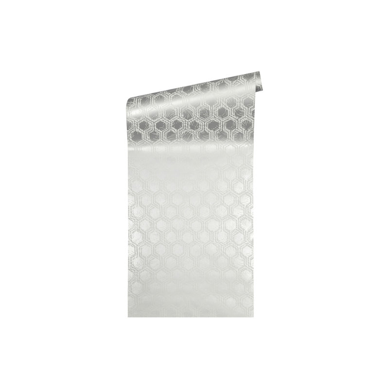 Musa 10.05m x 53cm Matte Wallpaper Roll, Grey/White