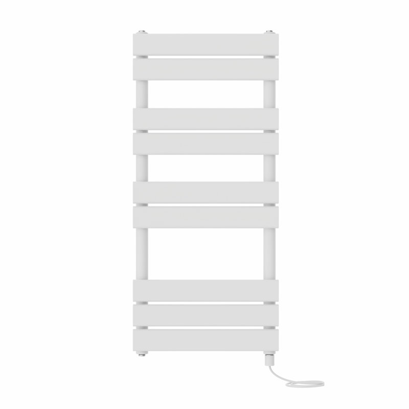 Antwian Flat Panel Towel Rail Heated Towel Rails, 100cm H x 45cm W x 6.2cm D, White