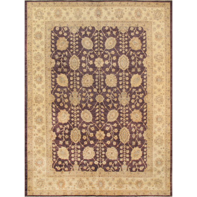 Tapis beige / mauve noué à la main Denver