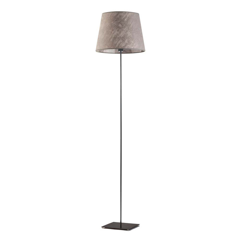 Asauni 162.5cm Traditional Floor Lamp, Grey Melange, Black