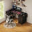 Built-in Outlets L-Shaped Computer Desk with Drawers & Storage Shelves-1415146808-1415146812
