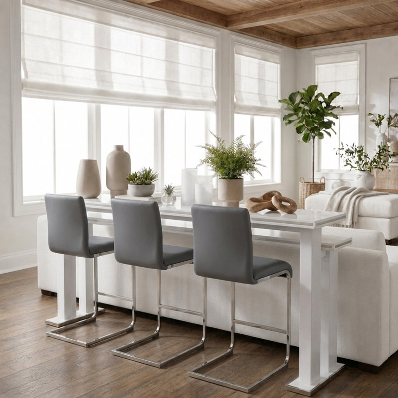 Wavell Console blanche rectangulaire en bois