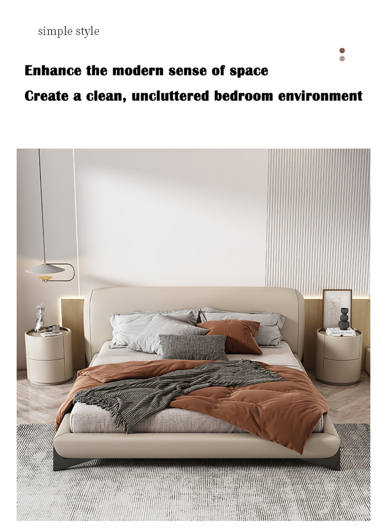 Chenique Nordic Minimalism Round Solid Wooden Bedside Table