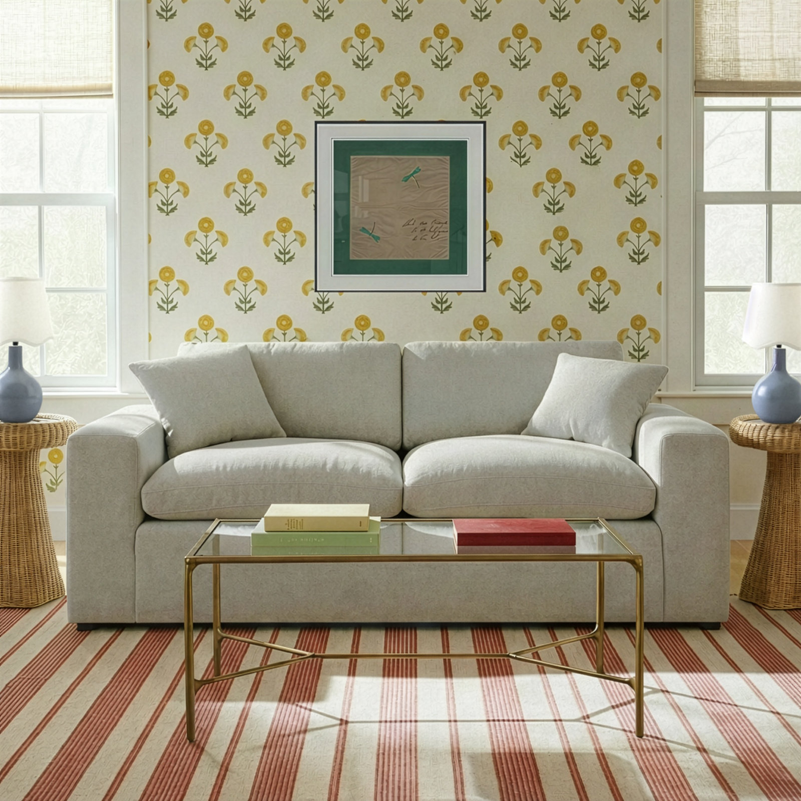 Asher 82'' Upholstered Sofa, Effie Linen Performance