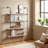 Industrial Wall Mounted Pipe Shelving,Rustic Metal Floating Shelves,Steampunk Real Wood Bookcases,DIY Bookshelf Hanging Shelves,Farmhouse Kitchen Bar Office Home Storage (5-Tier With 4 Boards,36In)