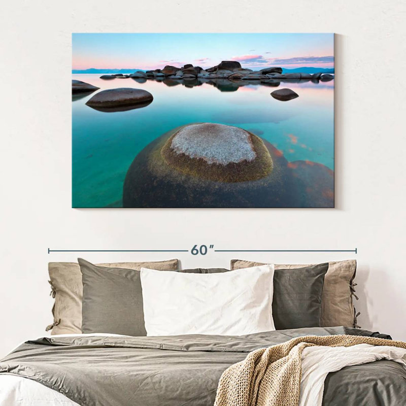 Roches immergées d'Alvord Lake Tahoe, H 34 po x l 51 po