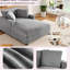 Chaise longue de 53,5 po x 70,9 po - style classique, matériau, pieds en bois massif, structure, assemblage sans effort, confort relaxant très grand, l 53,5 po x P 70,9 po x H 33,1 po, gris, design, confortable Tissu, facile