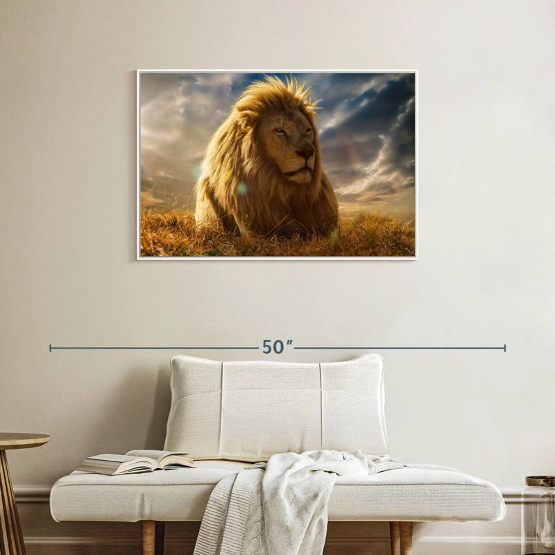 Safari Safari, Cadre flottant blanc, 37 po x 25 po