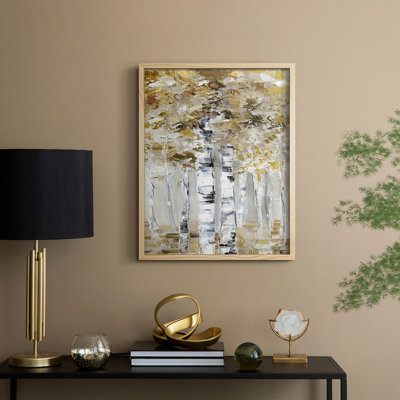 Neutral Birch II Framed Print - Solid Wood
