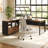 L-Shaped Executive Desk With Reversible File Cabinet-864544184