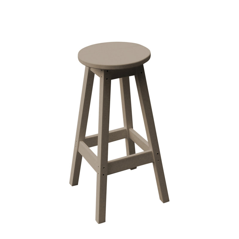 Tabouret de bar Nettie, Bois patiné
