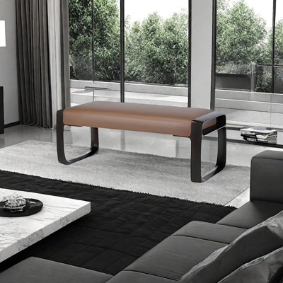 Banc rembourré en cuir Dury