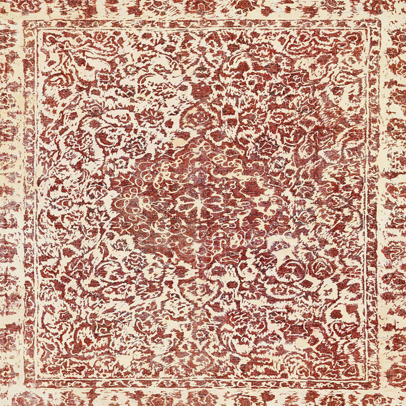 Tapis 9_Résumé moderne 592, Carré 7 pi