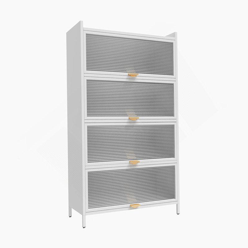 5-Level Flip Door Cabinet, White