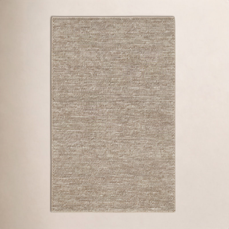 Tapis en laine tissé à plat Ackman, Brun, Rectangle 7 pi 9 po x 9 pi 9 po