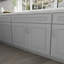 Armoire de cuisine à base d'évier en bois massif de bouleau gris avec portes à fermeture en douceur de style Shaker de L 36 po x H 34,5 po x P 24 po Sinber-116871491-116871497