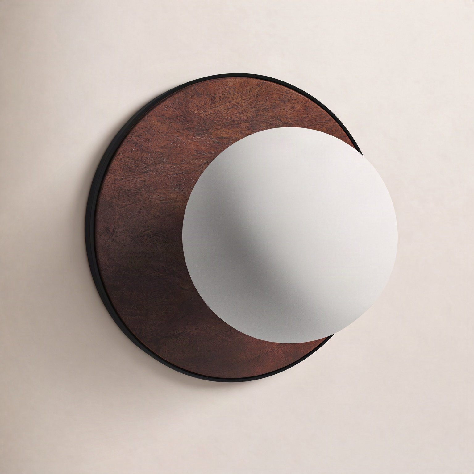 Bellago Single Light Glass Dimmable Flush Mounted Sconce