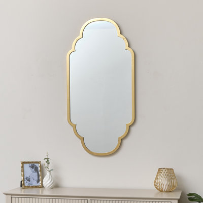 Alessja Metal Oval Mirror