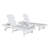Laguna 77.6" Long Outdoor All-Weather Poly Reclining Chaise Lounge Set-87829544