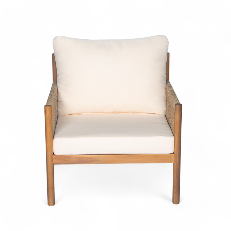 Chaise longue d'extérieur tissée