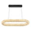 Luminaire suspendu 31,5 po en cristal noir pour îlot de cuisine moderne 