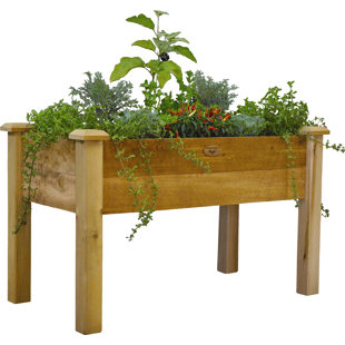 Handmade Wood Elevated Planter