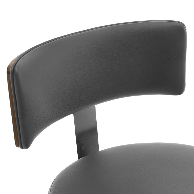Swivel Upholstered Counter & Bar Stool, Gray, Bar Stool (29" Seat Height)