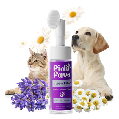 Fido Fave Fragrance-Free No-Rinse Foaming Dog Paw Cleaner, 5-fl oz bottle