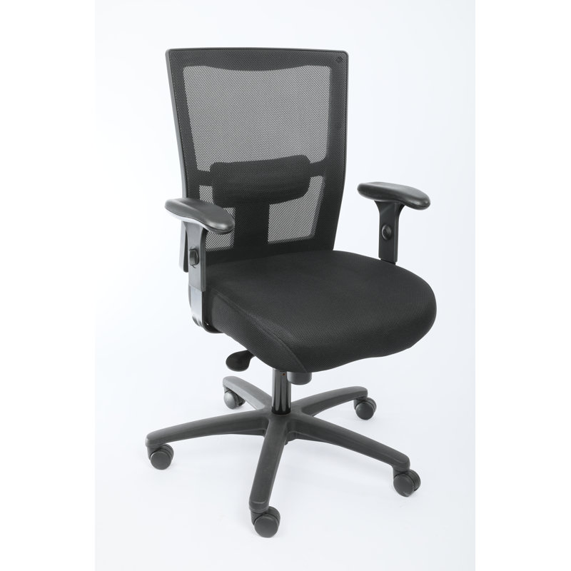 Chaise de travail ergonomique à filet opérateur Maolis