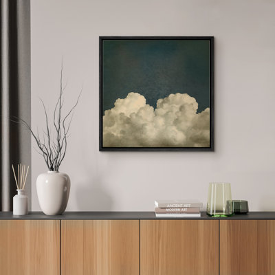 Majestic Cloudscape Framed Canvas Wall Art Print - Dramatic Sky Painting Print for Statement Wall in Living Room or Office