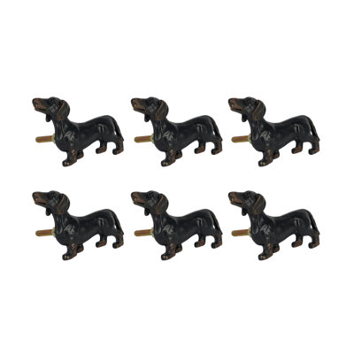 Ensemble de 6 boutons de rangement surdimensionnés pour teckel