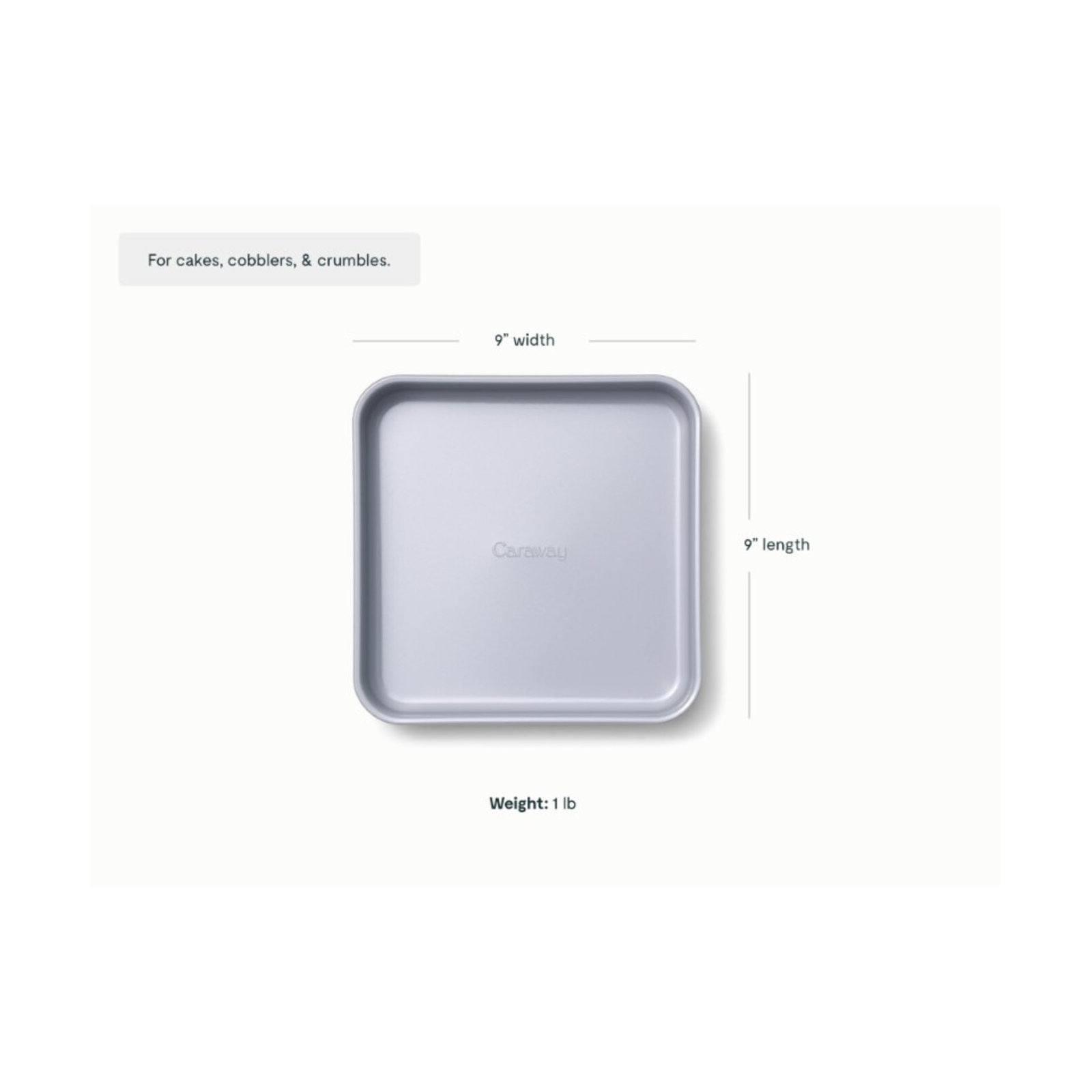 Caraway Nonstick Ceramic Square Pan, Cream