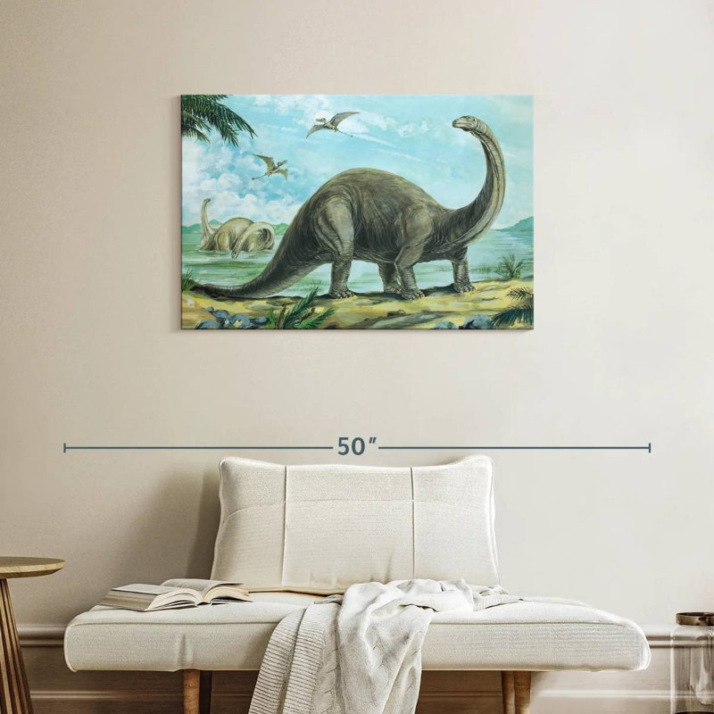 Brampt Brontosaurus Sauropod, 24" H x 36" W