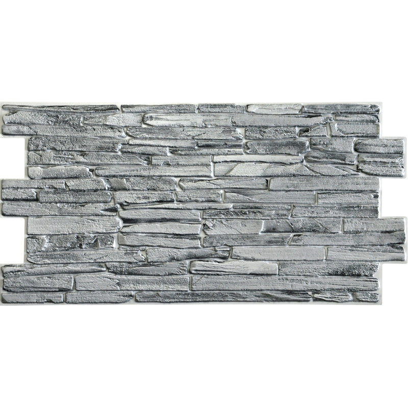 20" x 39" 3D Wall Panel (5-Pack), Grey