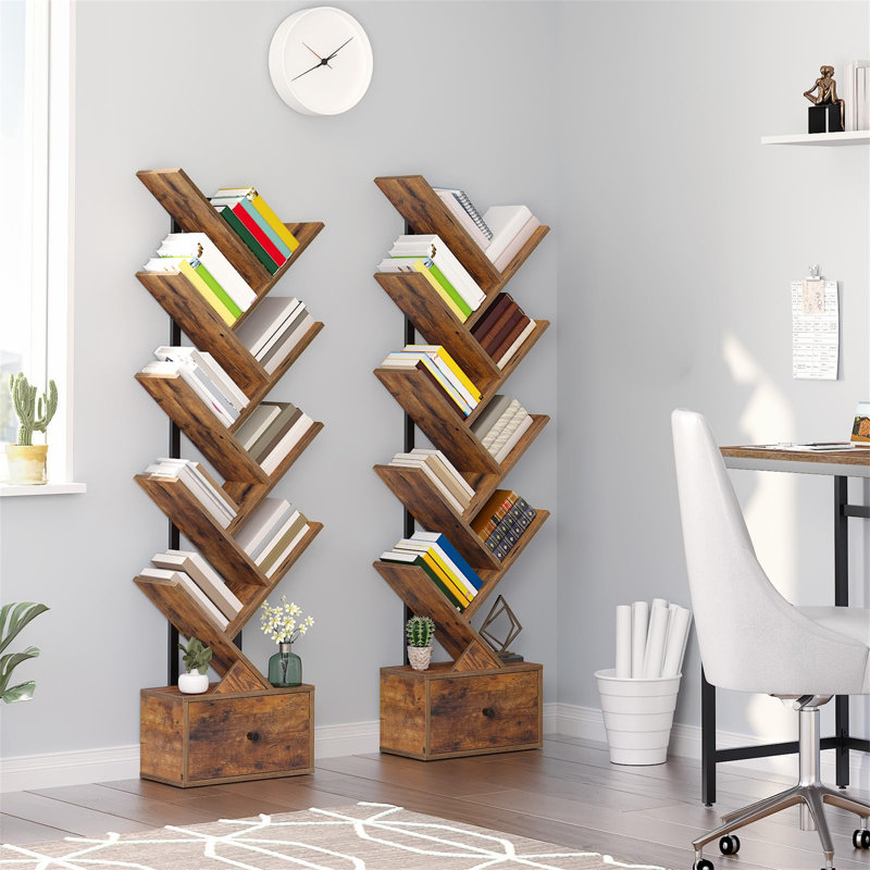 135cm H x 34cm W Metal Etagere Bookcase